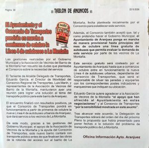 Recorte de Periodico del Transporte en La Montaña